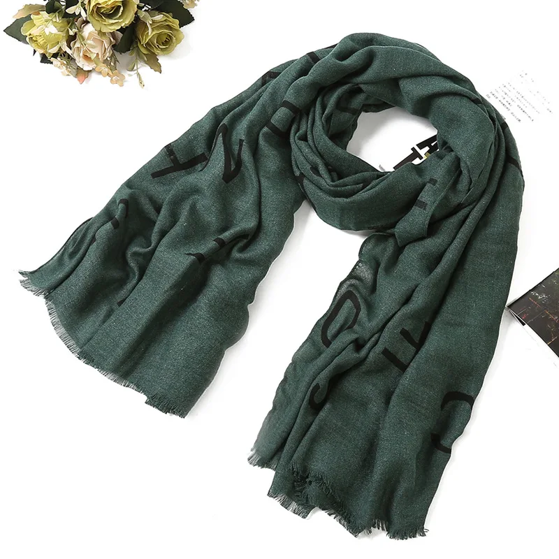 Весна-осень женщин шарф конопли качественные шарфы письмо платки и палантины