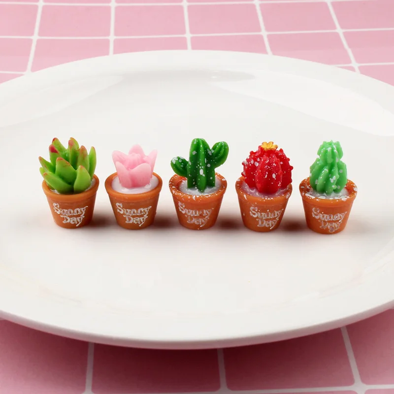 10 шт. кактус имитация суккулента в горшке diy Резиновые аксессуары для кукол блайз