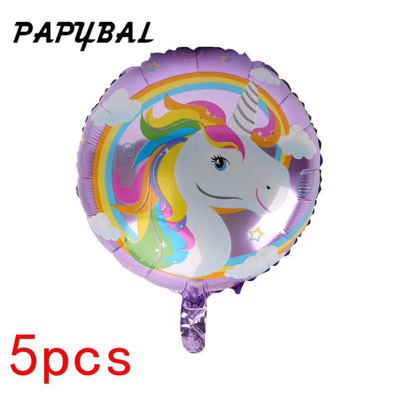 18inch 1 шт 3D фольгированные воздушные шары-единороги радужные Детские воздушные шары для дня рождения 55*58 см вечерние воздушные шары из гелиевой фольги - Цвет: 18inch