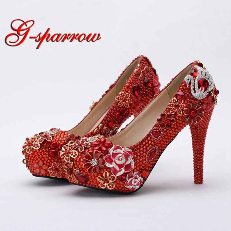 Свадебные туфли красные стразы|rhinestone bridal shoes|prom shoesbridal shoes |