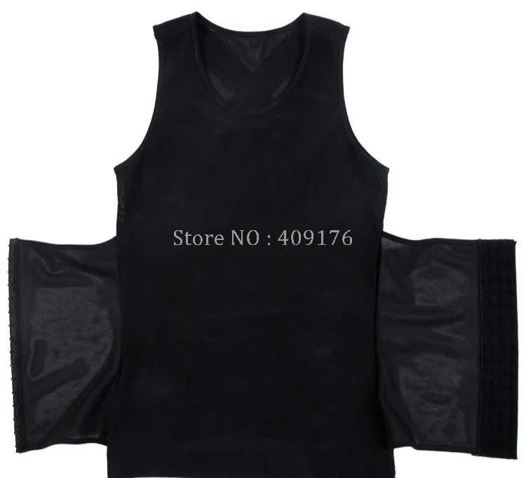

PRAYGER New Compression Gynecomastia Shaper Men Slimming Belly Girdle Corset Control Abdomen Tops Hook Tummy Trimmer Shirt
