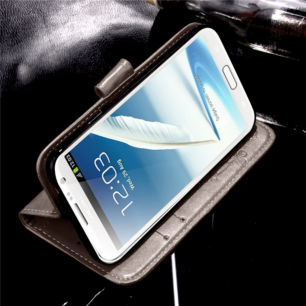 Роскошный кожаный чехол для samsung Galaxy Note 2, чехол, кошелек, откидная крышка, Капа для Coque, samsung Note 2, Note2, N7100, N7102, N7105, чехол