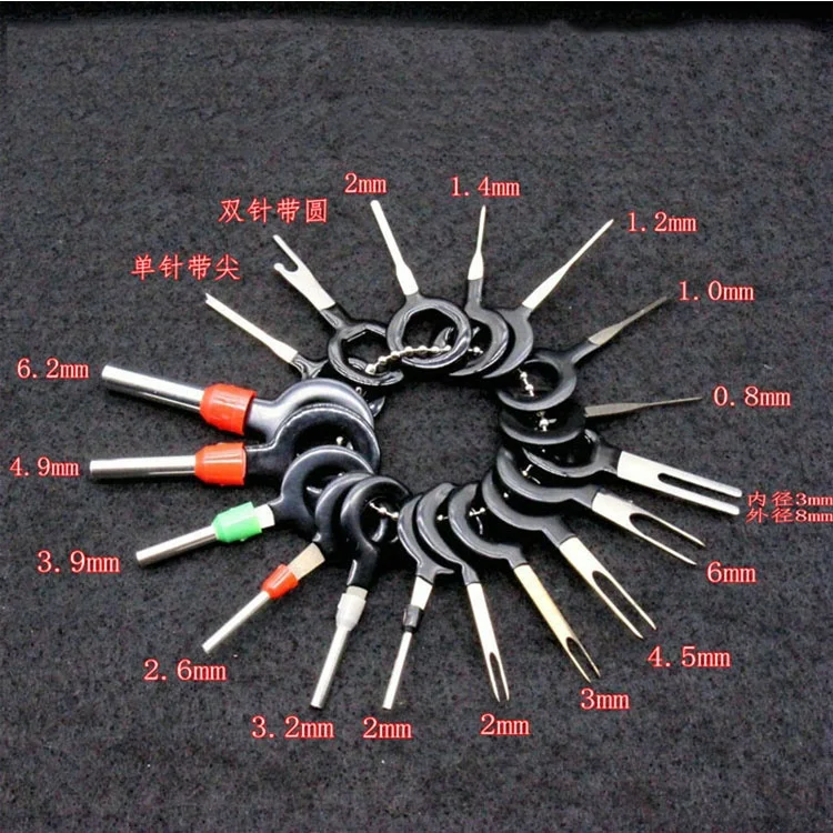 TLXC 18pcs/11pcs/ 3pcs Car Terminal Removal Tool Kit Electrical Wiring Crimp Connector Extractor Puller Release Pin |