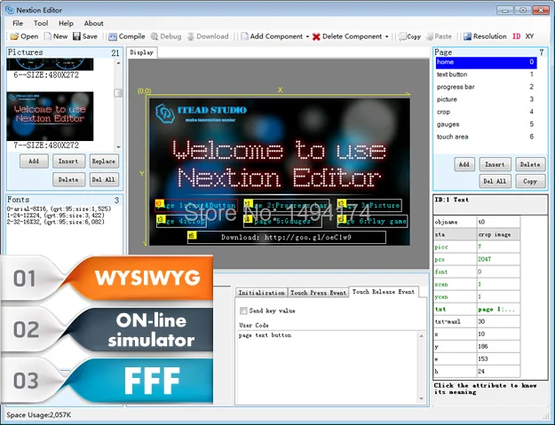 100 X WQScosea Q8S 198 2 8 "2 дюймовый сенсорный экран TFT 320*240 UART HMI умный ЖК модуль панель