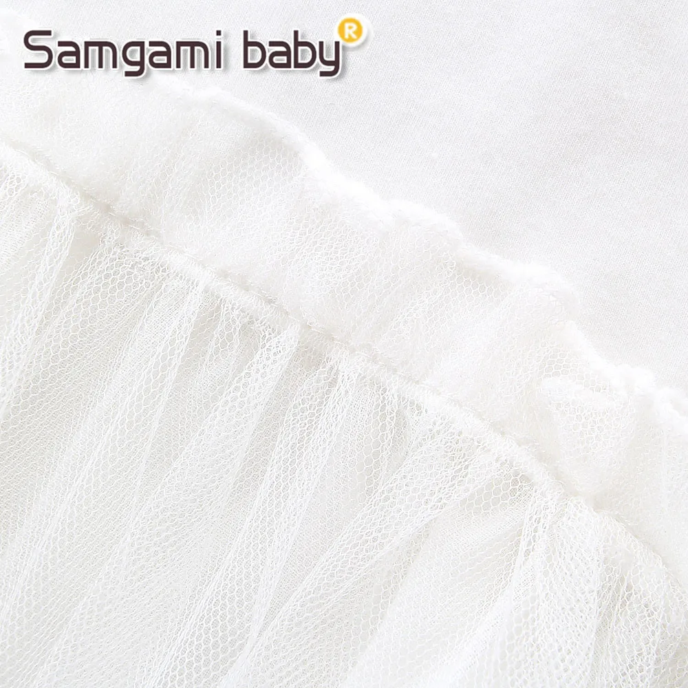 Одежда SAMGAMI для родителей и детей белая сетчатая жилетка из пряжи топы семейная