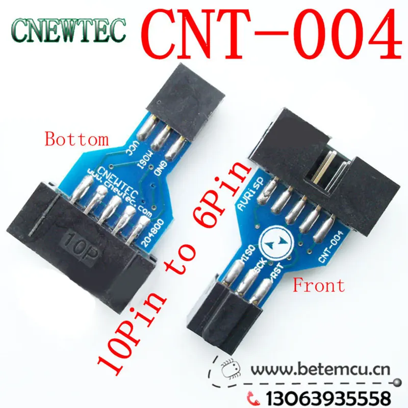 1 шт. маленькая 10Pin до 6Pin плата адаптера для AVRISP MKII USBASP STK500 высокое качество CNT 004|usb