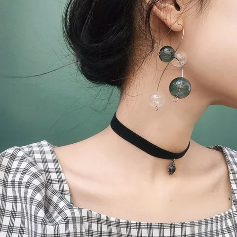 Уникальные длинные серьги с пузырьками Artsy для женщин, 2019 Оригинальный стеклянный шар