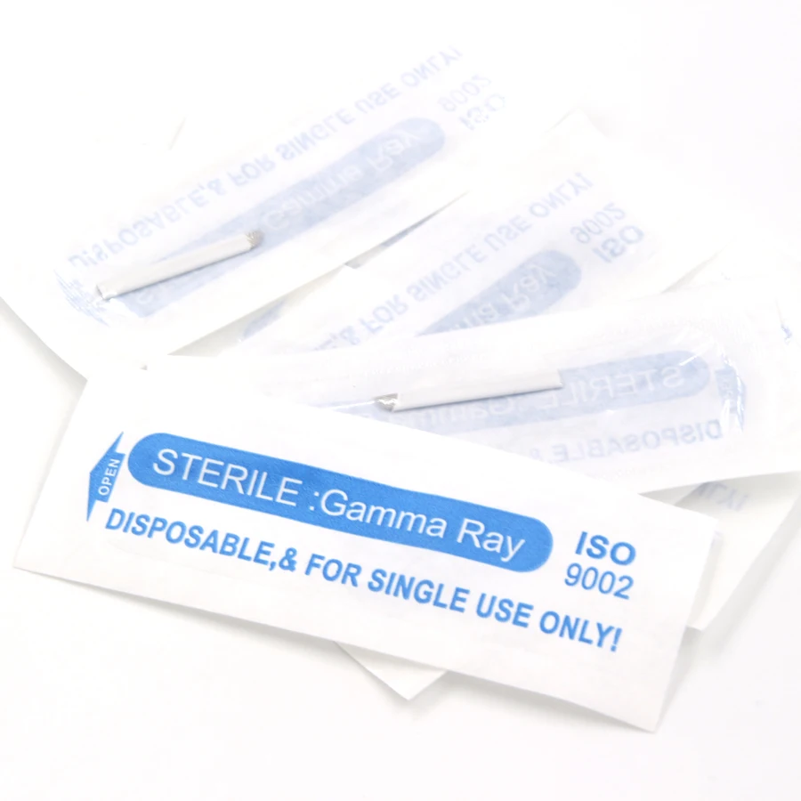 Оптовая продажа 500 шт микроблейдинг иглы 10 pin sobrancelha caneta tebori Лезвия Для