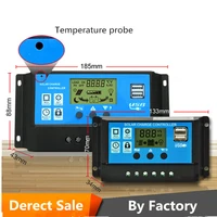 solar charger controller 30a 20a 10a 12v 24v battery charger lcd dual usb solar panel regulator