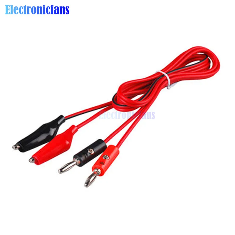 Аллигатор тестовый свинцовый зажим к AV Разъем Банана двойному тестеру для щупа