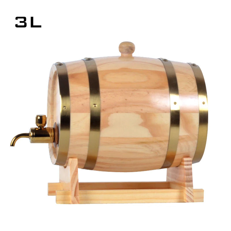 3л дубовая бочка деревянная винные бочки красная сосна бочонок пивоваренный