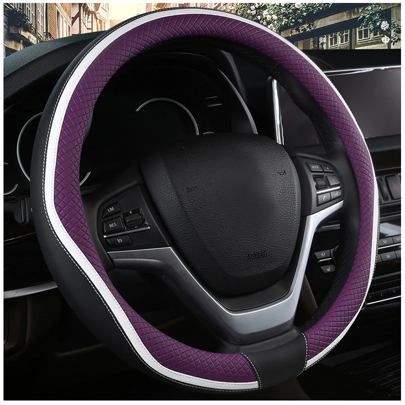 HuiER чехол рулевого колеса автомобиля 6 цветов искусственная кожа оплетка на руль