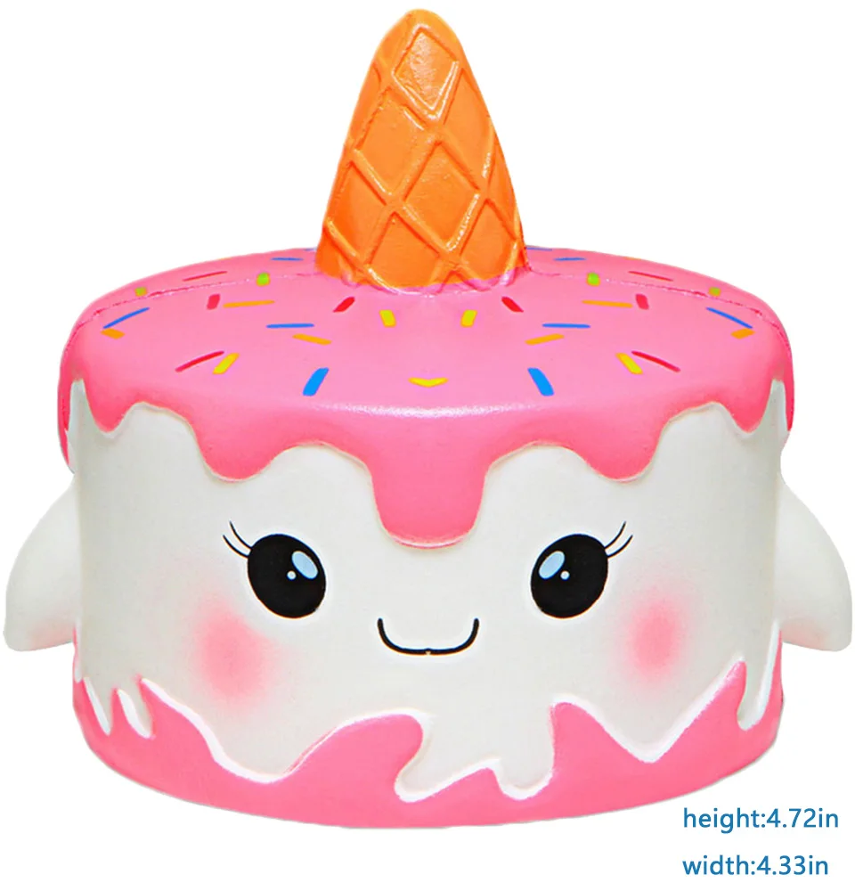 unicorn cake2 Kawaii милый кот Мороженое Мягкий ароматизированный мягкий Единорог молоко jumbo медленно поднимающийся мягкий подарок игрушки - Цвет: unicorn cake2