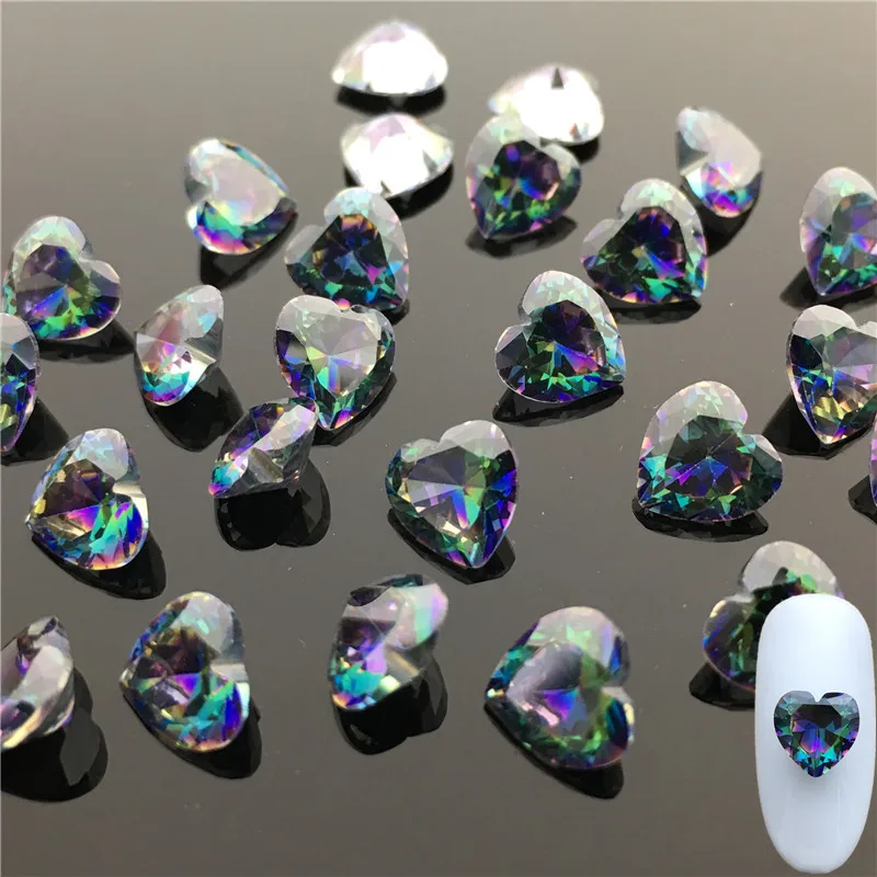 Fashion 3D Nail Art Crystal Hot Drill High Quality Glamour Diamond Rhinestone Dip Shape Decoration | Дом и сад