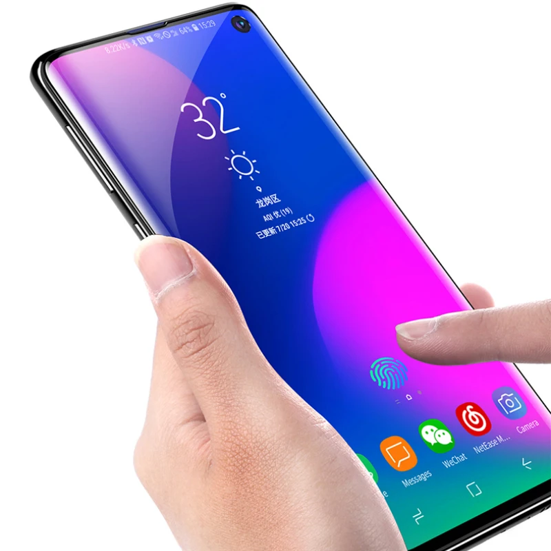 Жидкость для экрана закаленное Стекло Экран протектор samsung Galaxy S10 плюс S9 S8