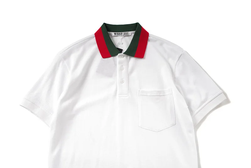 Новинка 2019 модные повседневные рубашки поло с вышивкой и воротником в зеленую