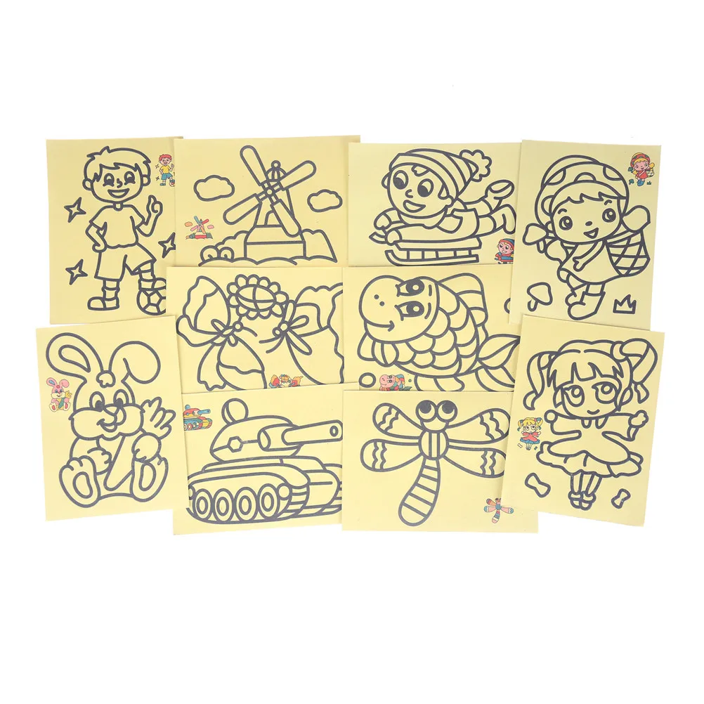 5 шт./лот Песочная живопись для детей подарок рисование игрушек картины детские