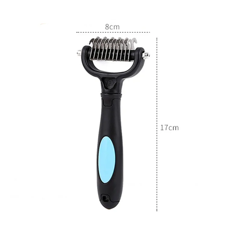 Расческа для домашних животных с 2 сторонними профессиональными граблями ухода