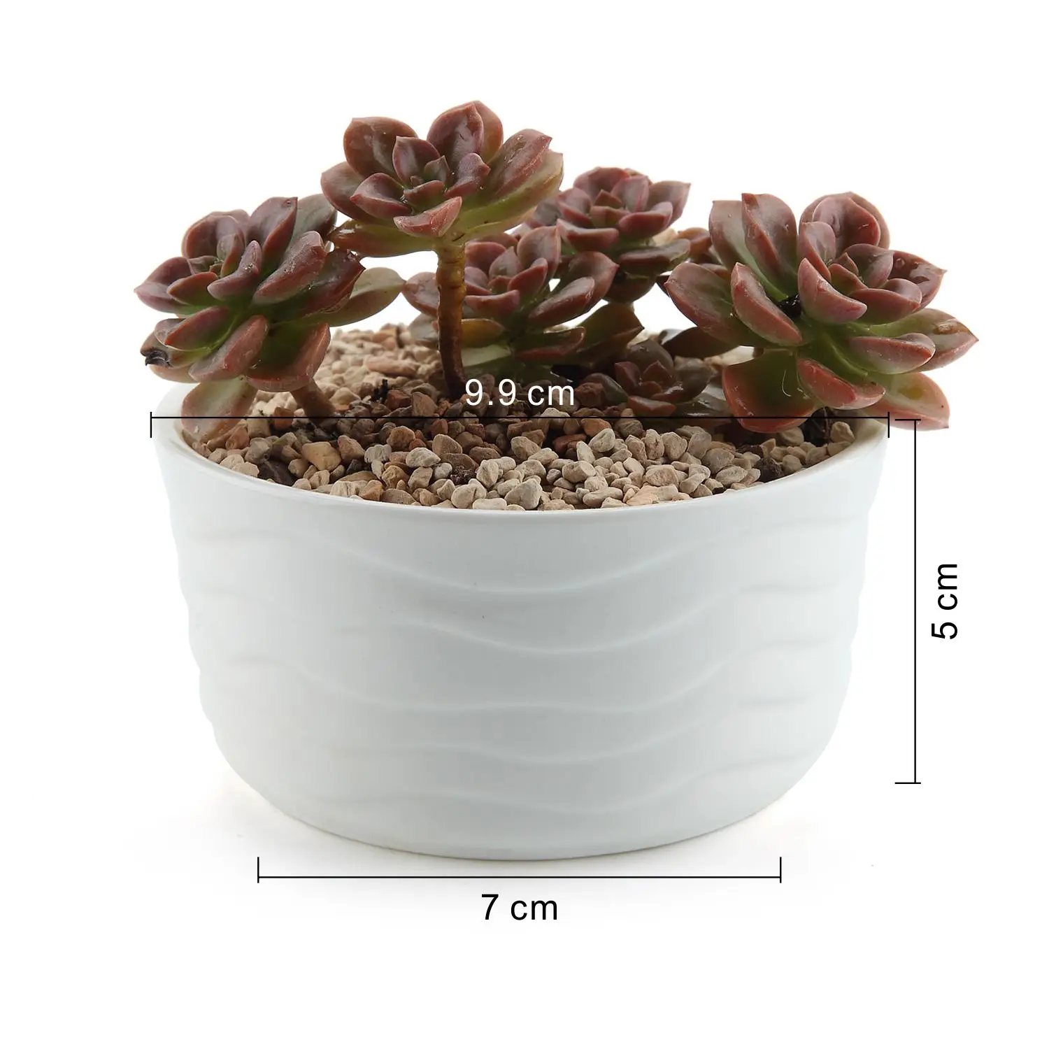 3 9 дюймов керамические современные рябь поверхности вазон для суккулентов