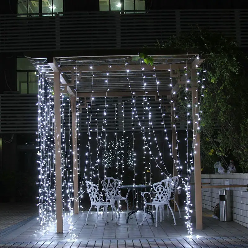 10 шт. 3 м (L)x3M(H) 300led Фея Строка Сосулька Светодиодный занавес светильник
