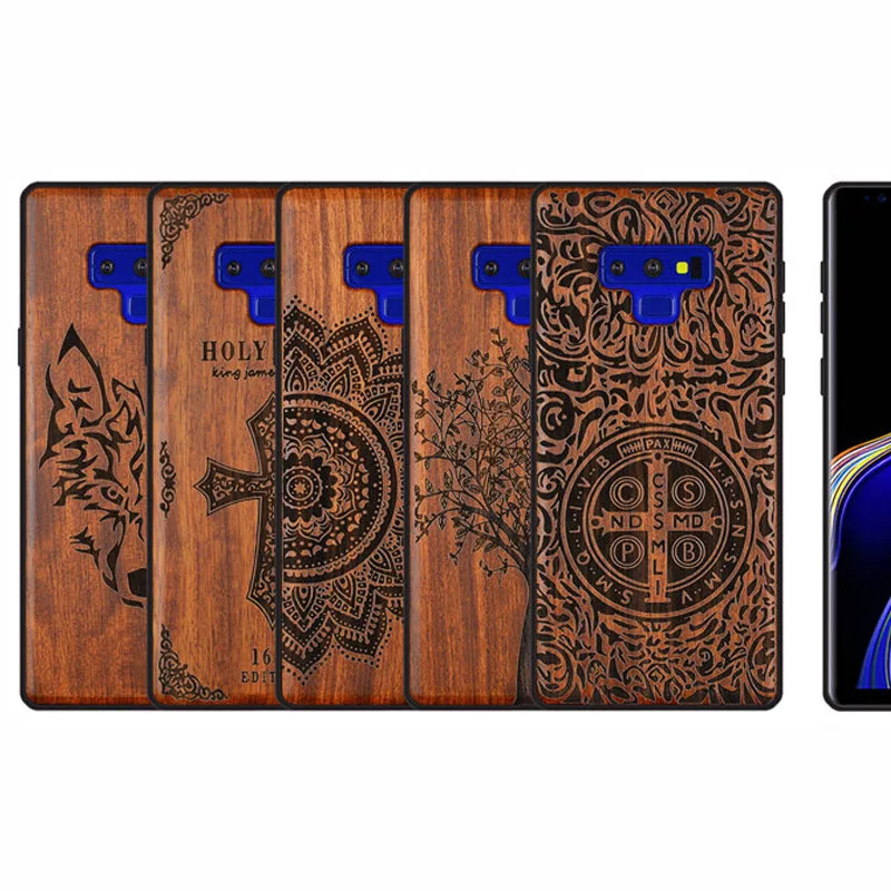 Чехол для samsung Galaxy Note 9 из натурального дерева, чехол для samsung Note9 из палисандра, ТПУ, противоударный чехол для телефона, чехол для samsung Note 9