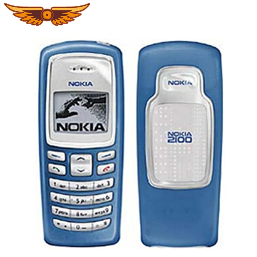 100% Оригинальный разблокированный Nokia 2100 GSM 2G 680 mAh дешевый отремонтированный бар
