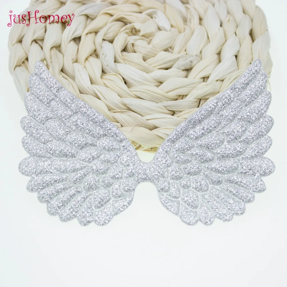 100 шт. 10 см большие блестящие Крылья Ангела рельефная ткань ангела для