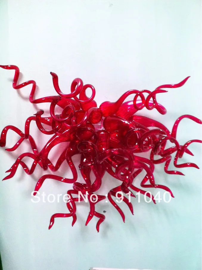 

Red Color Wall Lighting Hand Blown Glass Lamps led wall sconces