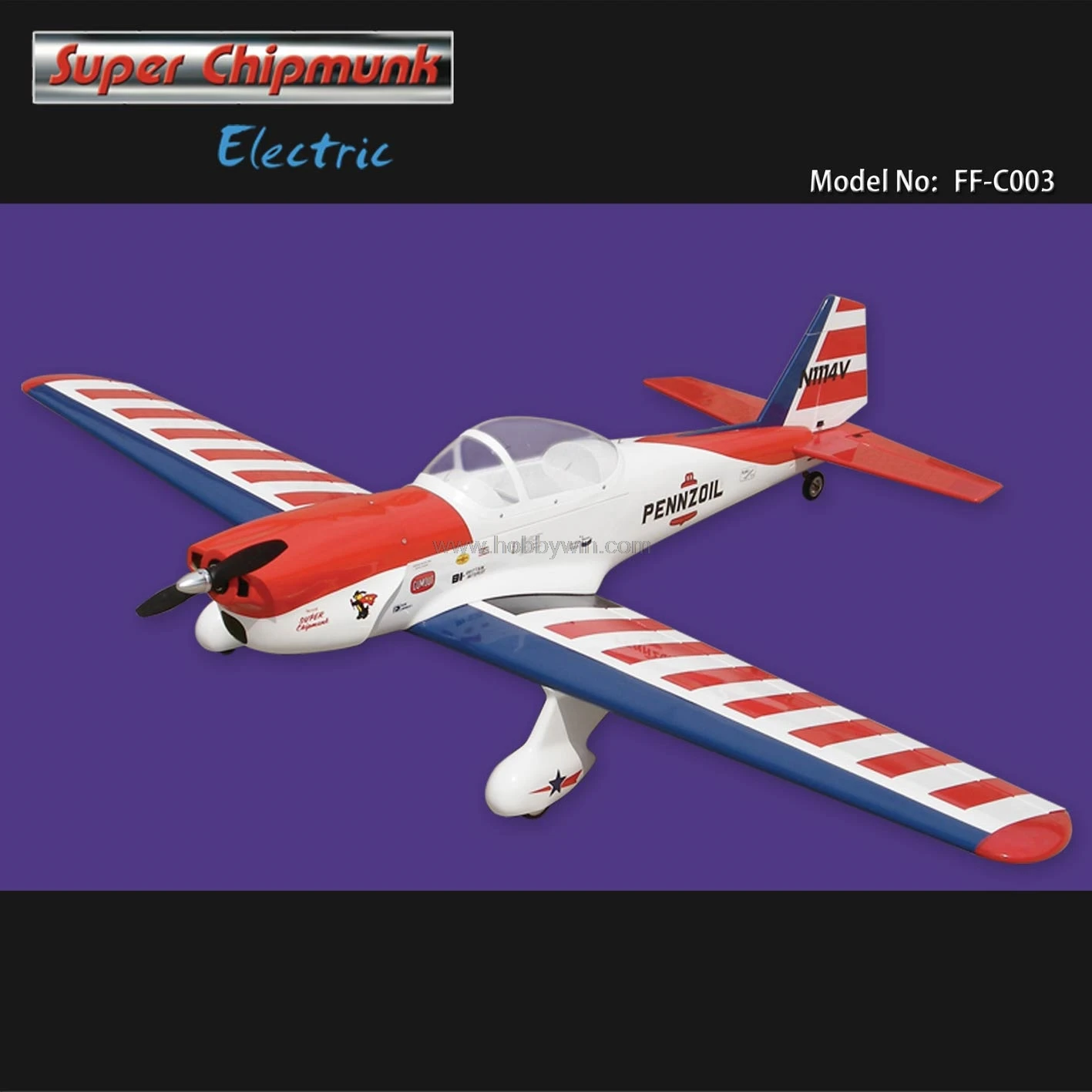Супер чипмунк Электрический 1620 мм ARF без электрической части стекловолокно +