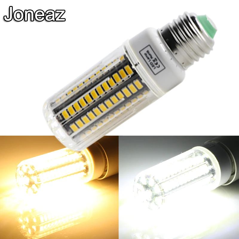 Joneaz 1x E14 Светодиодная лампа E27 светодиодная 110 В 220 кукурузная теплый белый