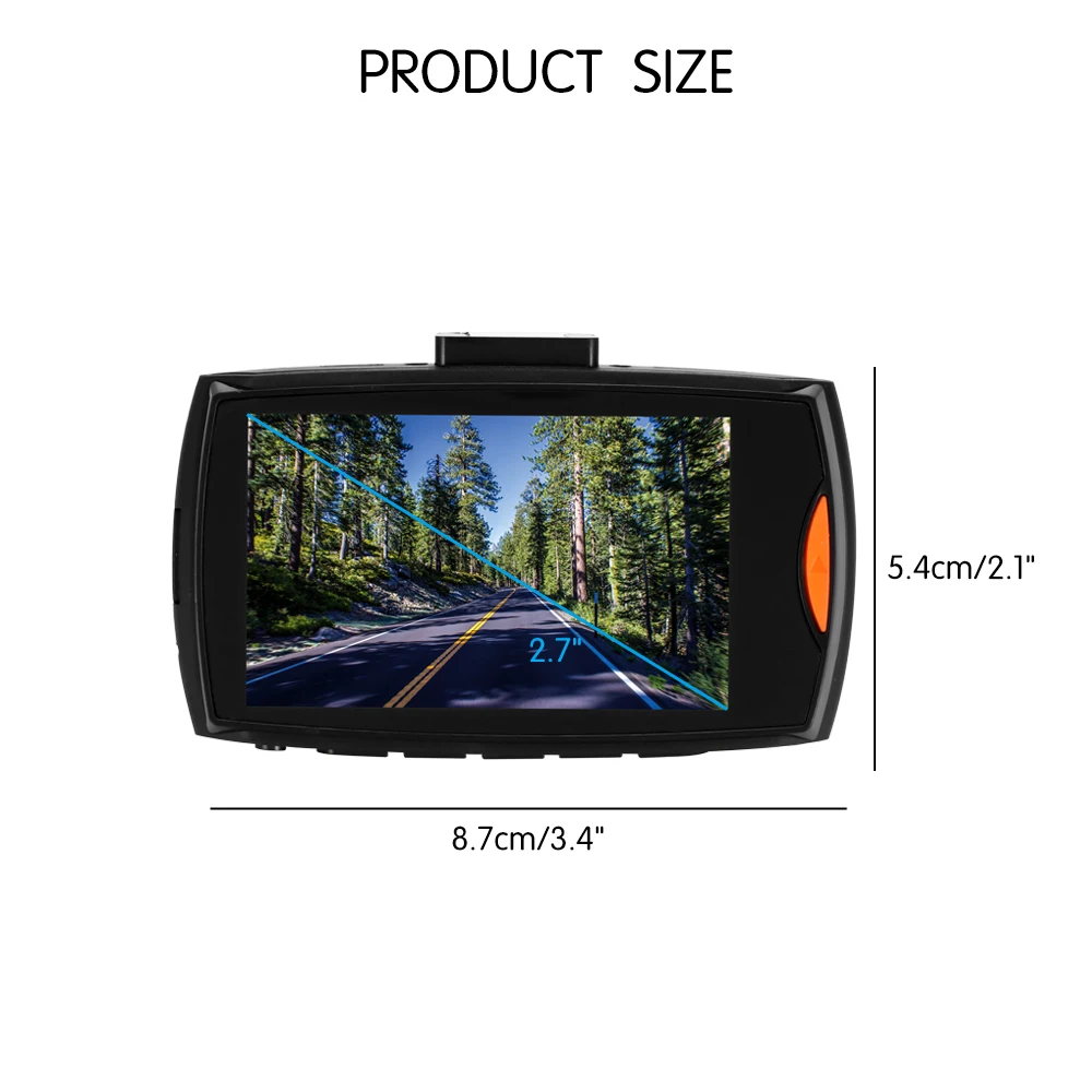 Yashianda 2.7 Inch Car DVR Dash Camera Full HD 1080P Video Recorder Camcorder Motion Detection Loop Recording Cam |