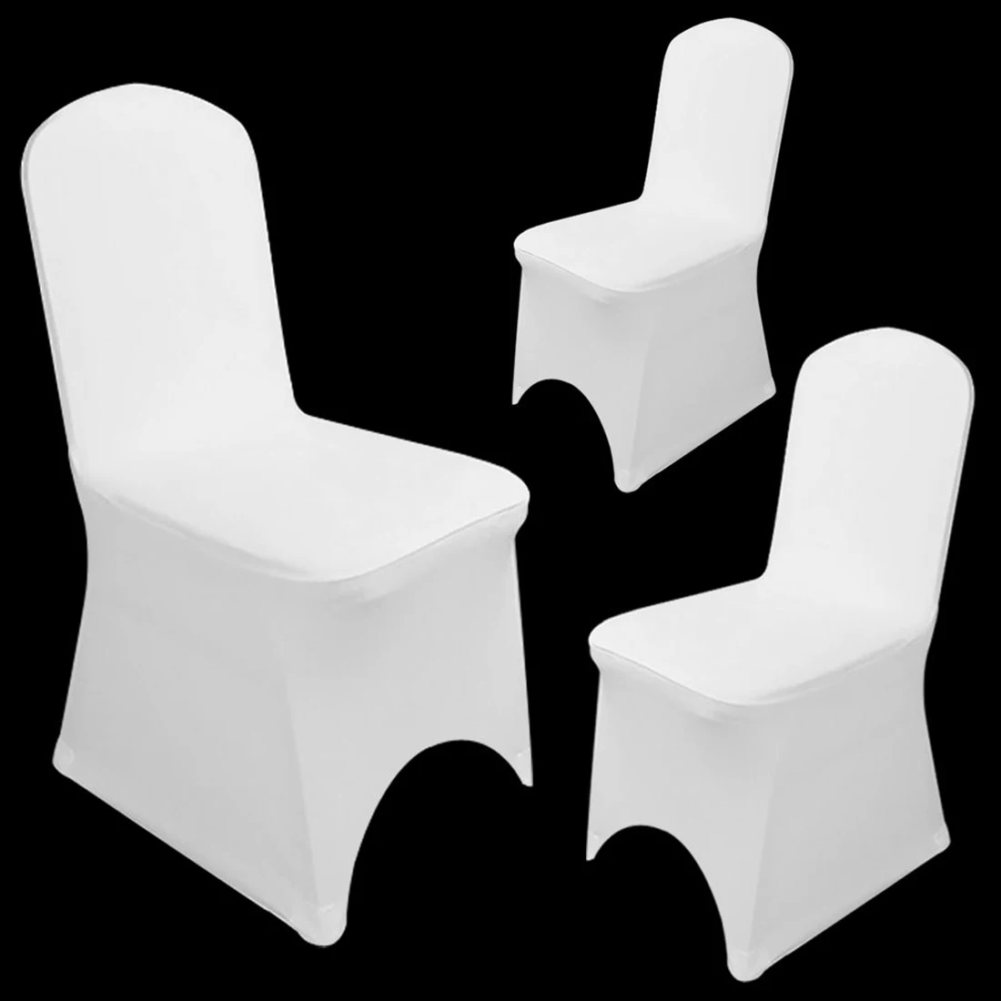 

Chair Covers Spandex Lycra Cover Wedding Banquet Anniversary Party DecorationShape:flat front Pack Size:1