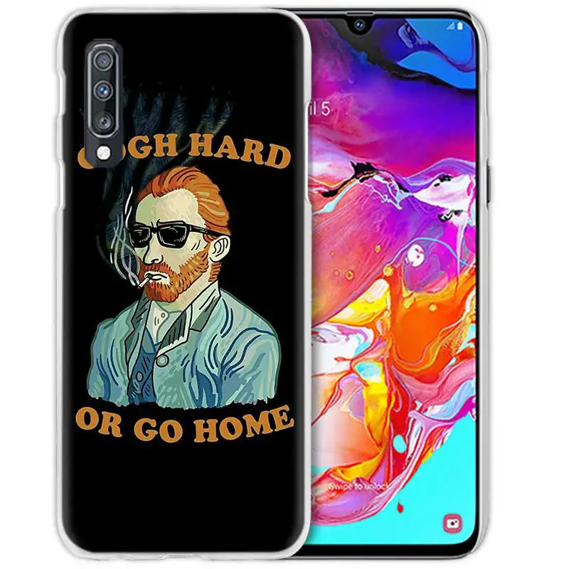 09 Ван Гог небо чехол для samsung Galaxy A50 A70 A80 A20e A60 A40 A30 A20 A10 A8 A6 плюс A9 A7 жесткий поликарбонатный люксовый чехол для телефона с бумажником и крышка - Цвет: 09