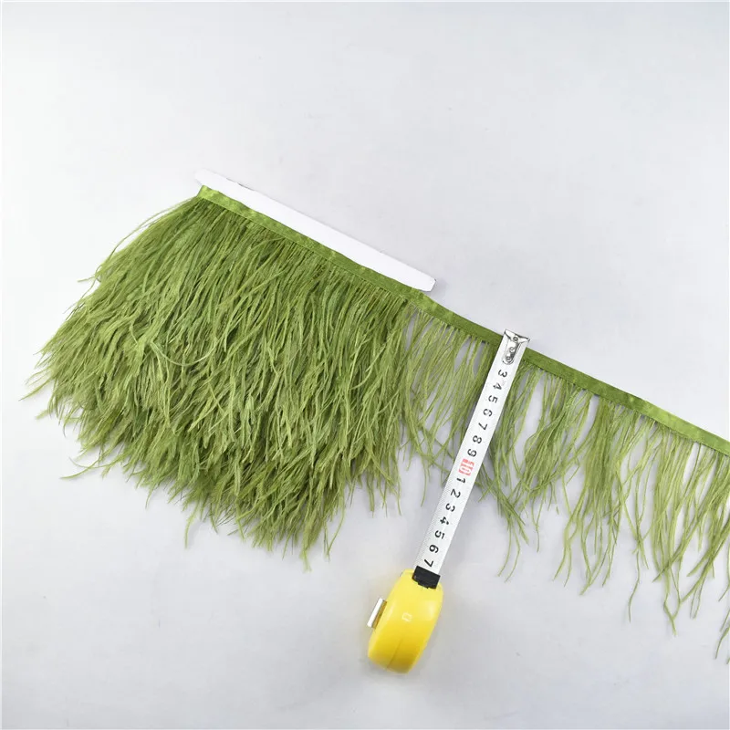 Новинка 5yard 10yards пушистое страусиное перо Обрезка ткани боковая лента 10 15 см DIY