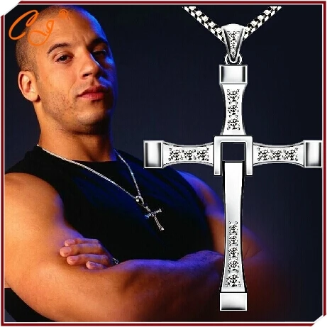 Форсажное ожерелье мужское с подвеской актер Доминик Торетто крестом|fast and furious