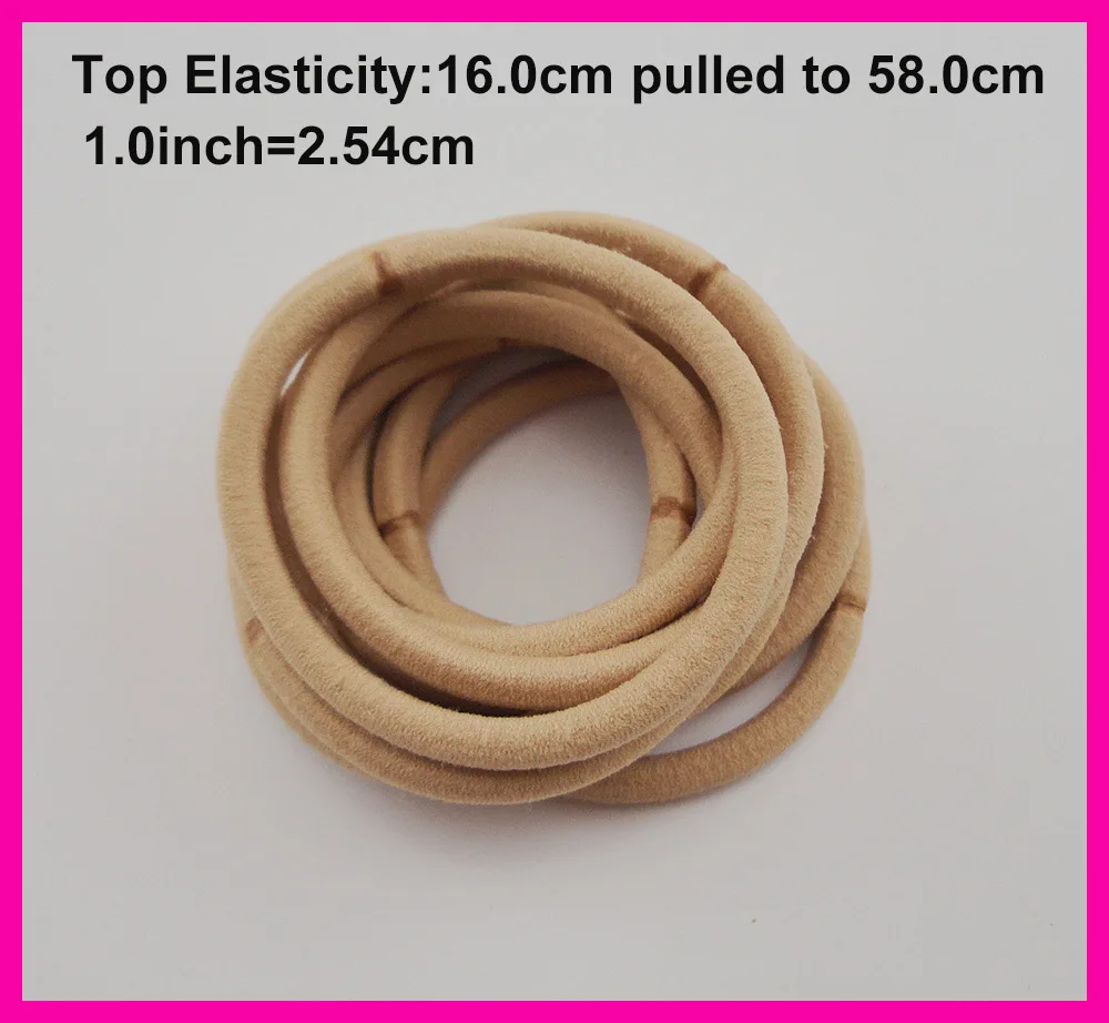 50 шт 5 мм Топ эластичность хаки бесшовные эластичные держатели конский хвост