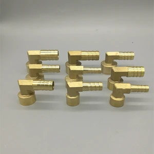 Латунный фитинг для шланга, колено 8 мм 10 мм 12 мм 14 мм 16 мм, Хвостовик с зазубринами 14 дюйма, 38 дюйма, 12 дюйма, внутренняя резьба BSP, медный соединитель, соединительная муфта