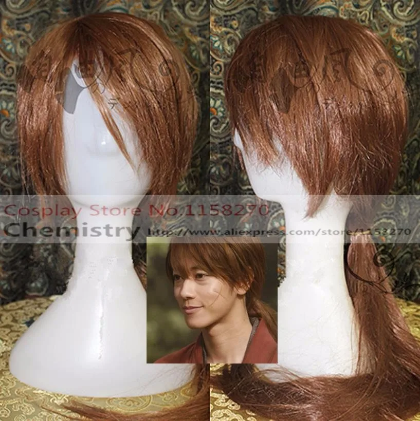 Бродяга Кэнсин Himura Kenshin Косплей hairwear с кепкой