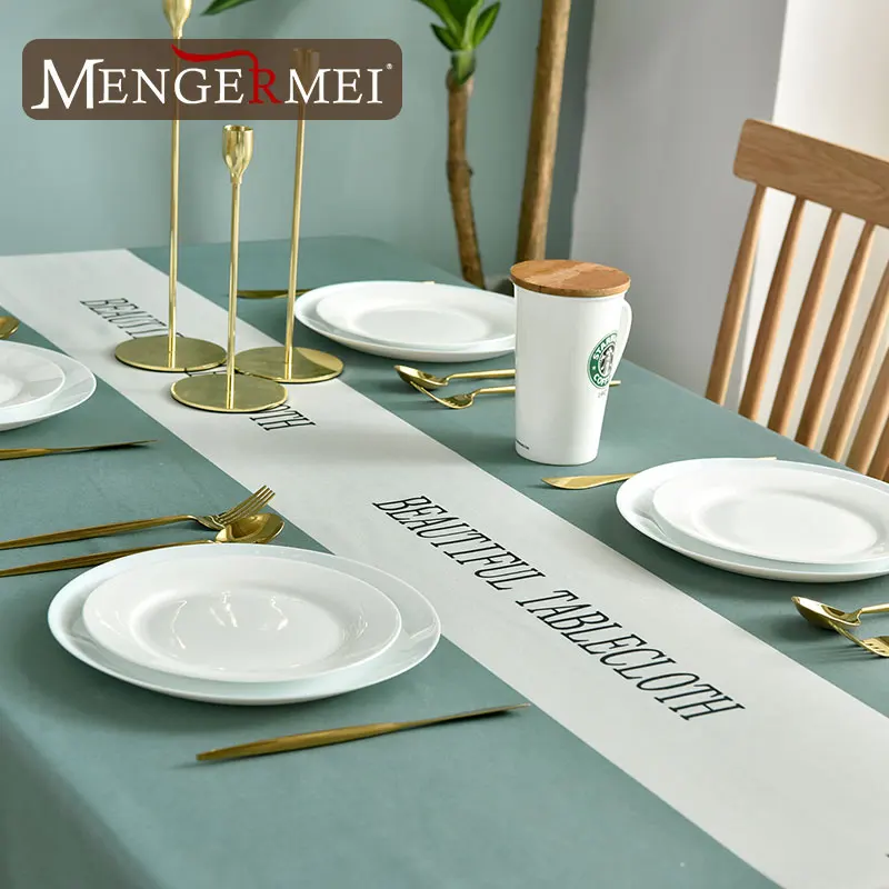 Простая серая скатерть жиронепроницаемый водонепроницаемый декоративный для