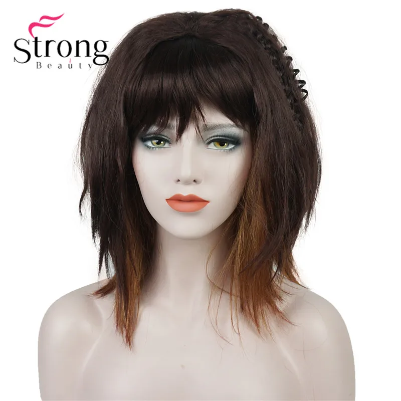 StrongBeauty, косплей, Алла Пугачева, прическа, медный, красный, черный, блондин, вечерние, парик на Хэллоуин, парики, женские, полностью синтетические волосы - Цвет: AB002