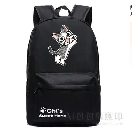 Cartoo аниме Чи сладкий дом cos Чи милый кот Печать Ткань Оксфорд shoulderbag рюкзаки для колледжа бежевый и черный рюкзаки - Цвет: Темный хаки