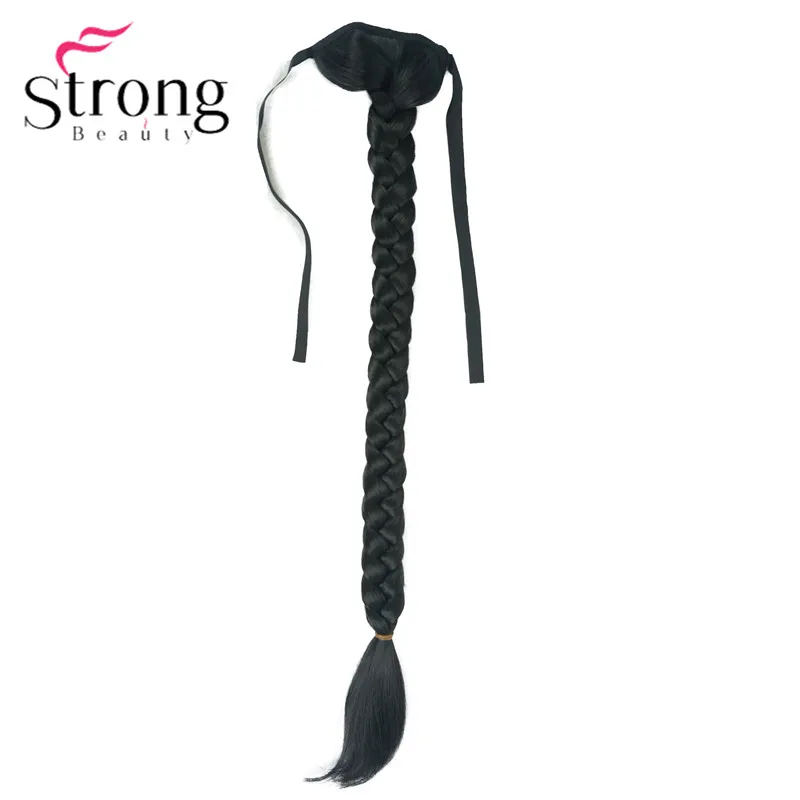 StrongBeauty, блонд, длинный рыбий хвост, коса, конский хвост, наращивание, синтетический зажим, шиньон, цвет на выбор