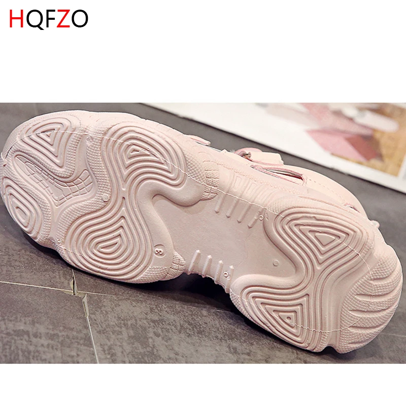 Женские дышащие кроссовки HQFZO летние теннисные туфли на платформе с крючком