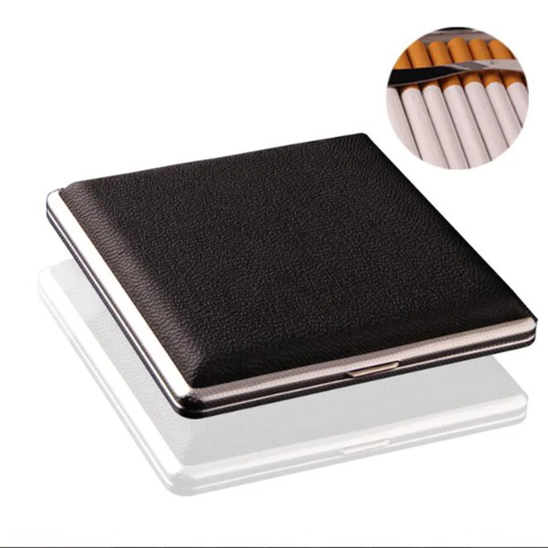 Подарок для мужчин двухсторонний чехол сигарет из искусственной кожи с
