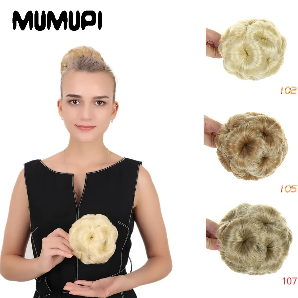 MUMUPI женские волосы булочка пончик-шиньон с Plactic гребень высокотемпературное