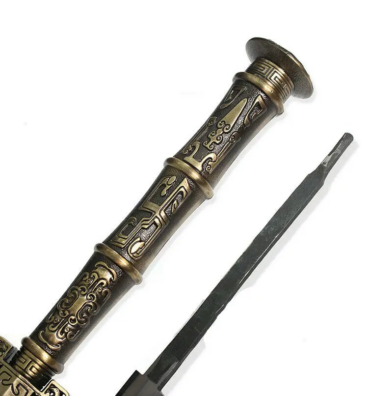 Высокое качество KungFu Han jian меч острый катана красный дамасский сложенный