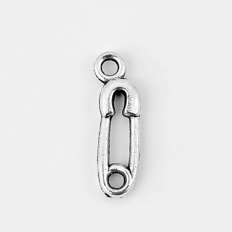 40PCS Tibetan Silver Cute Hollow Pins Paper Clip Charms Pendants for Necklace Earrings Making Jewelry Findings |