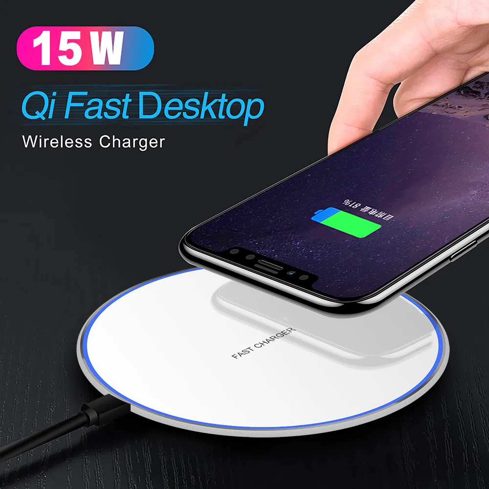 FDGAO 15 Вт Быстрое Qi Беспроводное зарядное устройство для iphone 11 Pro XS Max XR huawei Mate20 Pro samsung S9 S10 быстрая 10 Вт Беспроводная зарядная площадка