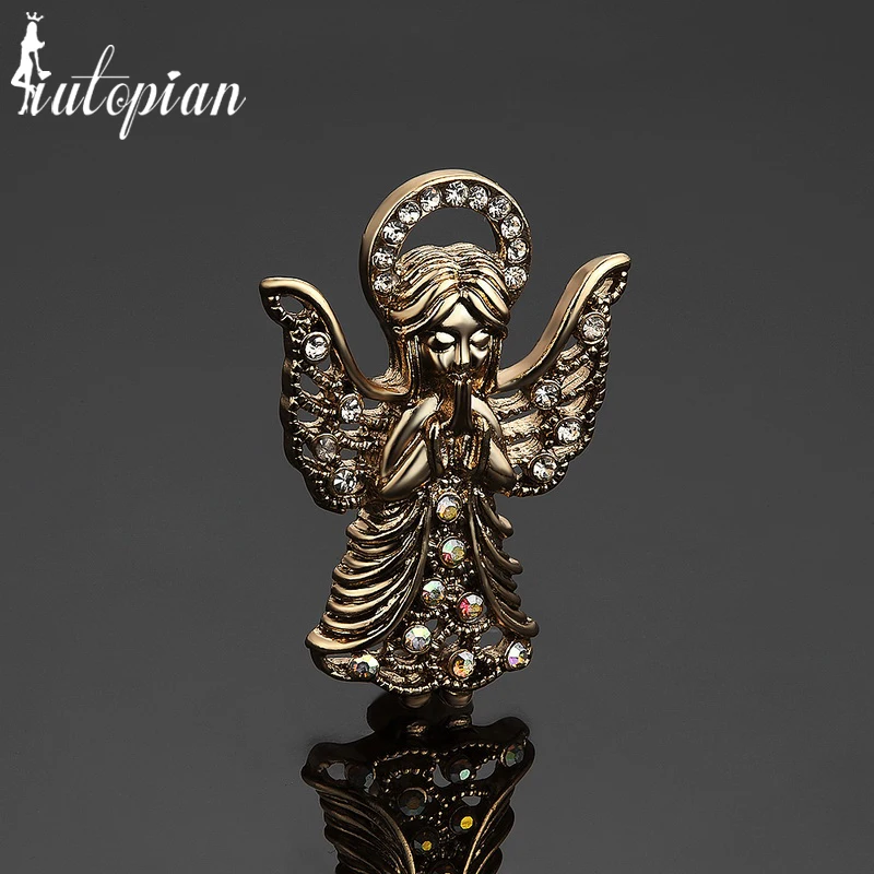 Iutopian бренд Винтаж Ретро Уникальный Прекрасный Угол Броши в виде крыльев для Для