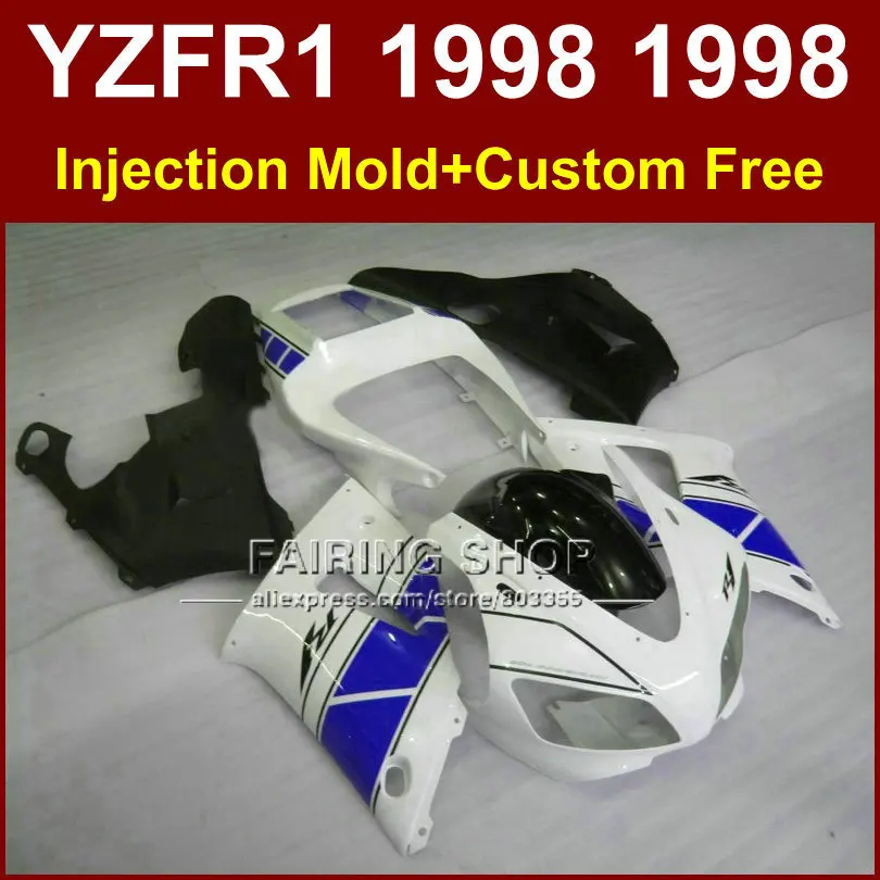 Обтекатели OD7C под давлением для YAMAHA YZF R1 YZF1000 98 99 синие белые обтекатели мотоцикла